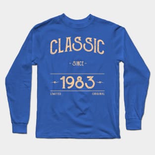 Classic Vintage 1983 Birthday Gift Long Sleeve T-Shirt